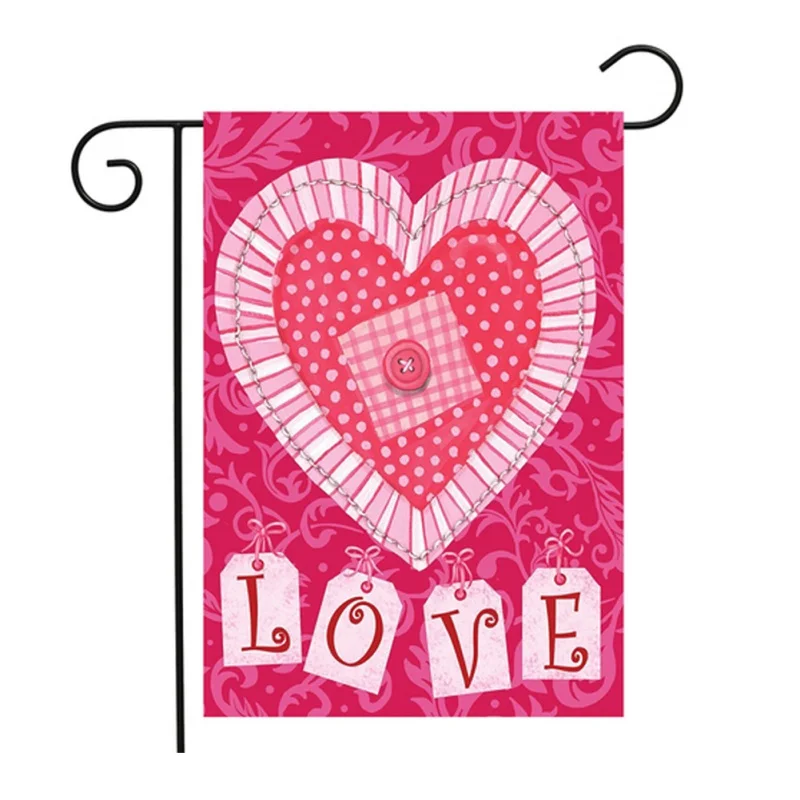 Счастливый День Святого Валентина сад флаг сладкий Флаг с сердцами Крытый Открытый оформление дома баннер сад для гостиной флагом - Цвет: 2