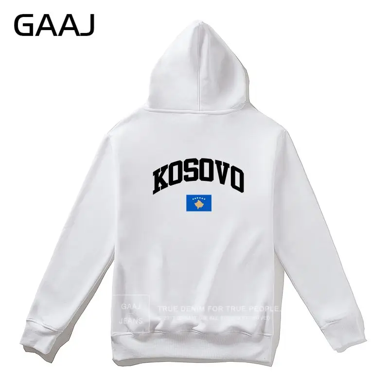 White With Zipper GAAJ Косово флаг Для мужчин Толстовка женская обувь на застежке-молнии печати с капюшоном мужчина модная куртка Высококачественная брендовая одежда Повседневное#0790 S - Цвет: White With Zipper