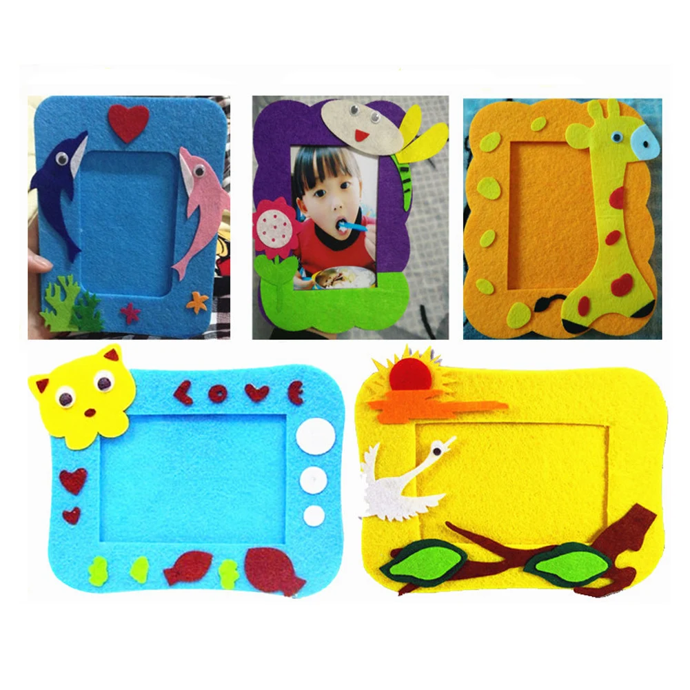 

Random Home Kids DIY Handmade Lovely EVA Cloth Photos Frame Decoration Creative Craft Assembled Cloth Picture Baby Frame Wall