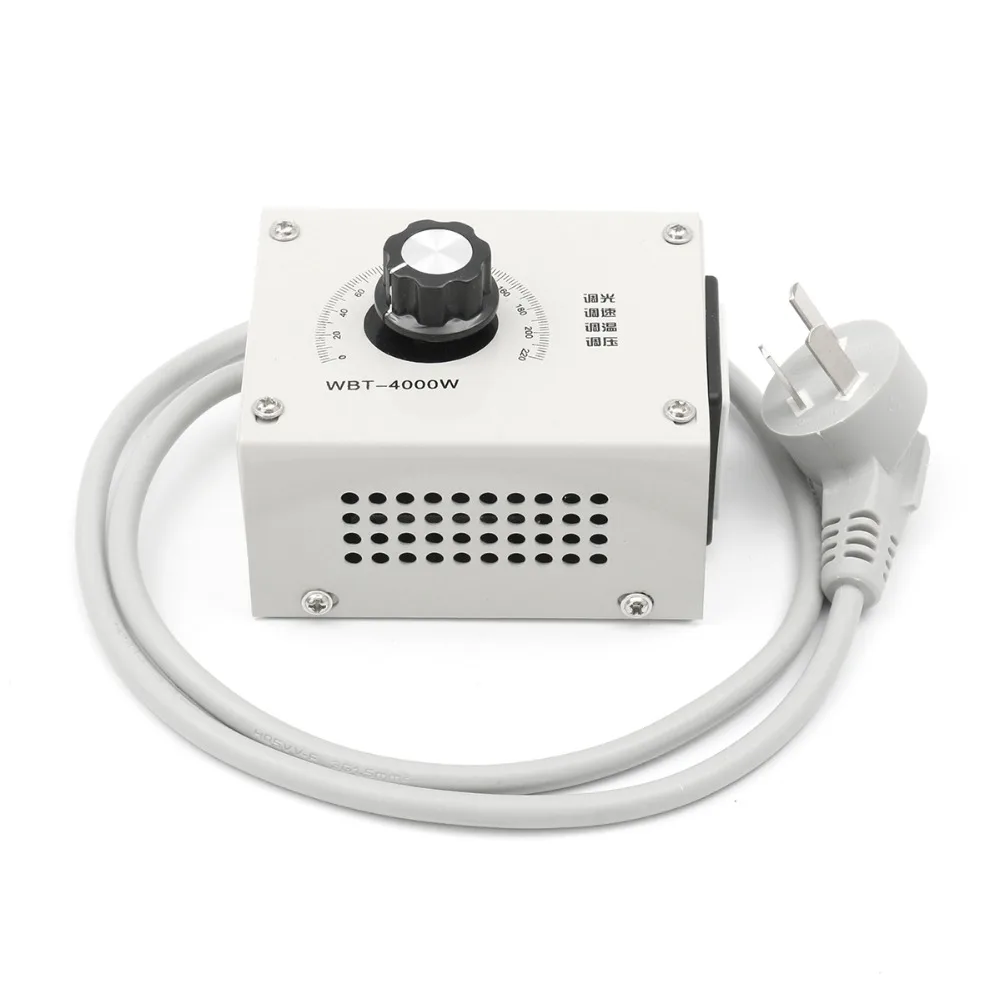 

Speed Controller 4000W AC 220V Variable Voltage Controller for Fan Speed Motor Temperature Dimmer