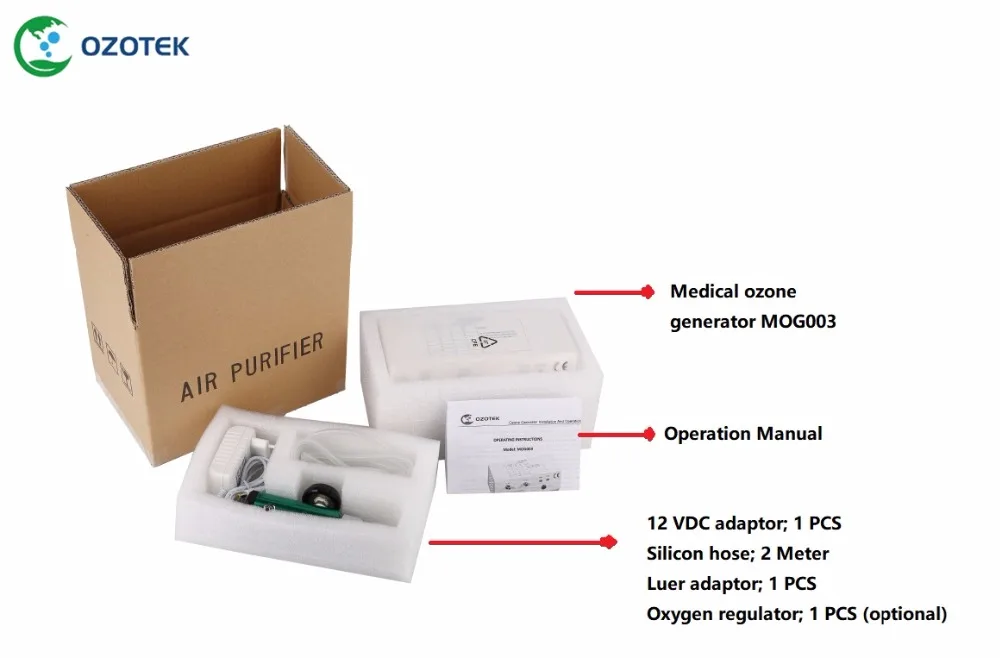 Мини генератор озона модель MOG003 медицинский генератор озона/долгий генератор озона