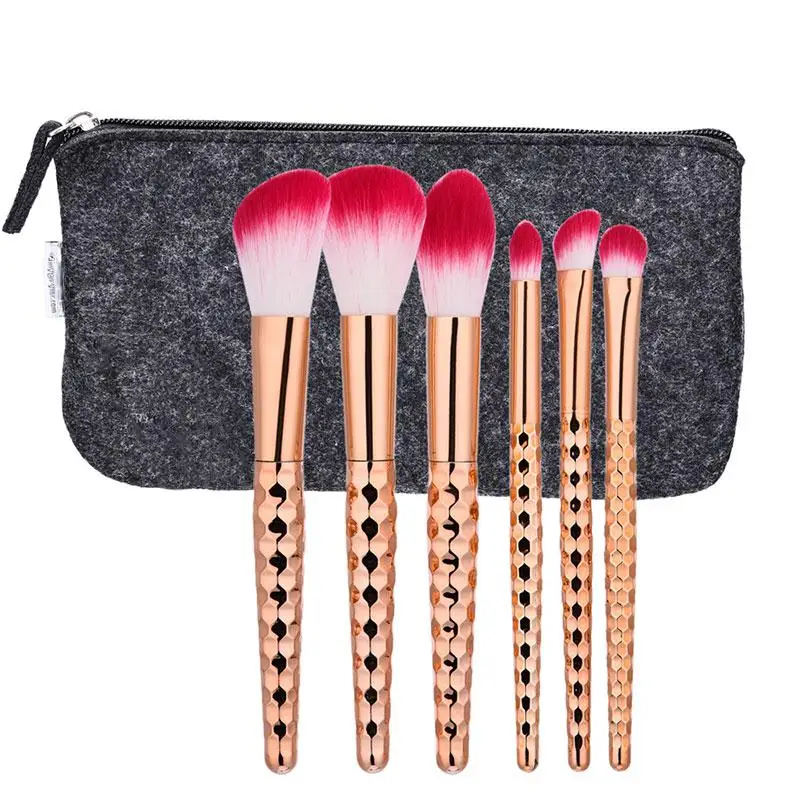 

6pcs/Set Face Pro Makeup Brushes Set Foundation Blending Powder Eyeshadow Contour Concealer Blush Brush