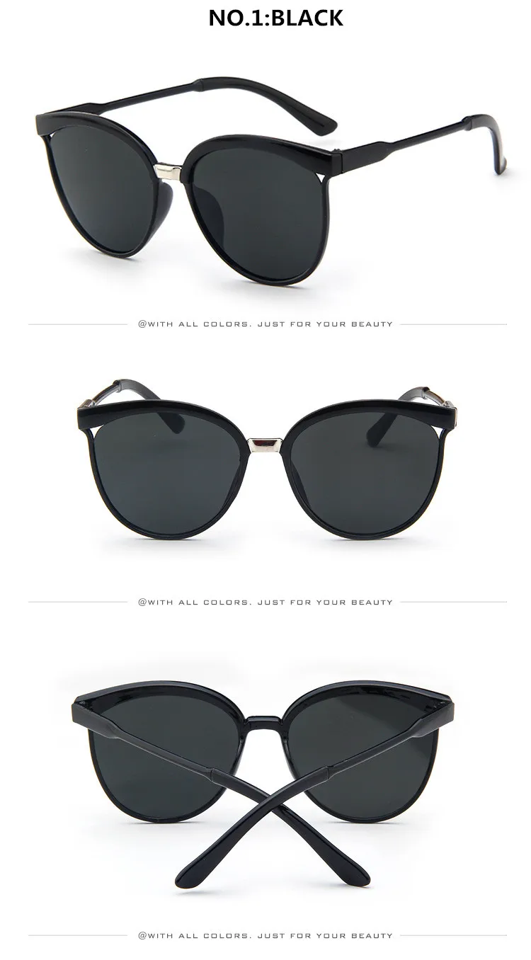Новые женские милые Солнцезащитные очки «кошачий глаз» женские популярные брендовые дизайнерские солнцезащитные очки ретро очки Cateye Солнцезащитные очки Oculos de sol - Цвет линз: C1
