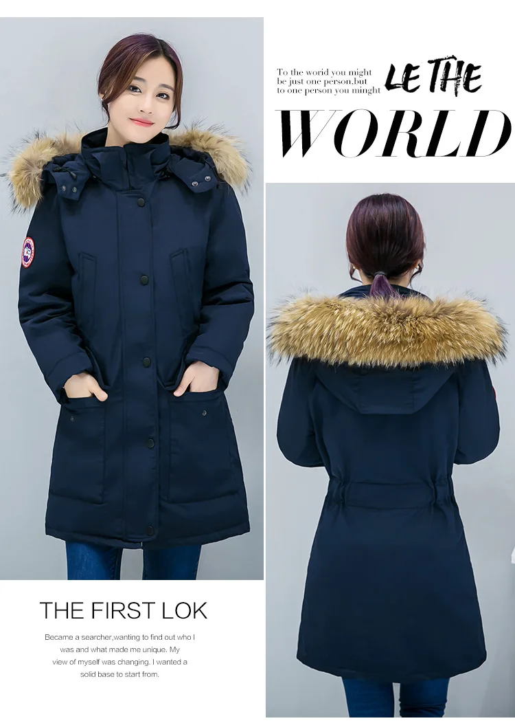 New winter cotton jacket female hooded women's long big yards thickening parkas manufacturer wholesale HS7373