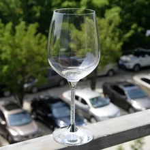 2 штуки 630 мл/22 унции бессвинцовый кристалл свадебное вино очки 2 с настоящей серебряной фольгой в стволе