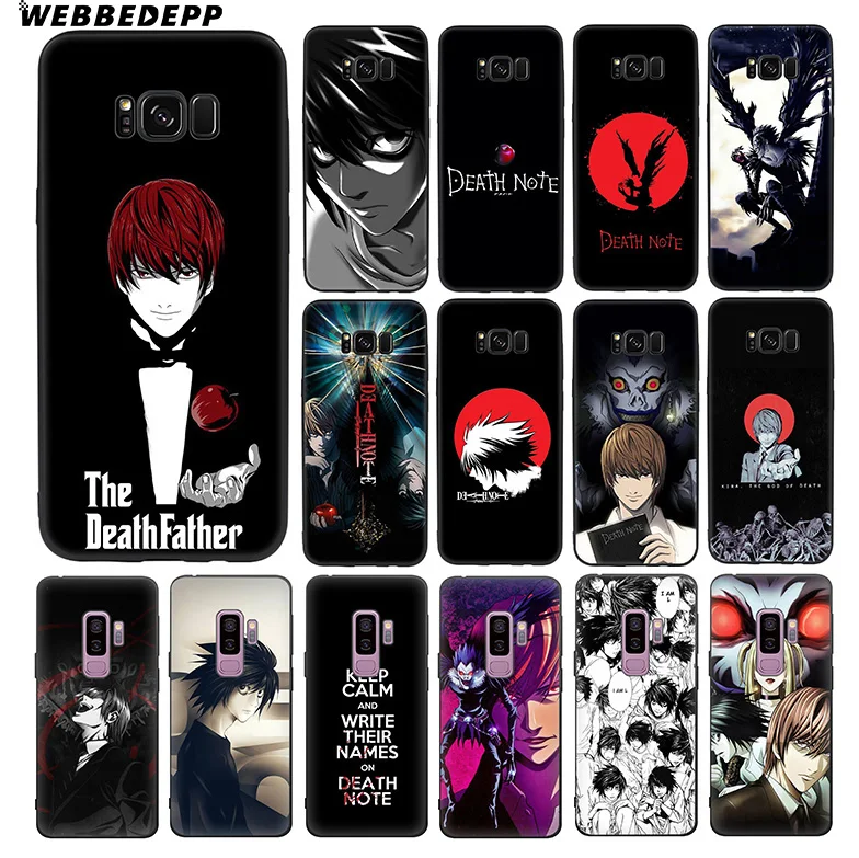 

WEBBEDEPP Death Note Anime Soft TPU Silicone Case for Samsung Galaxy S10 S10e S9 S8 Plus S7 S6 Edge & J6 Phone Case
