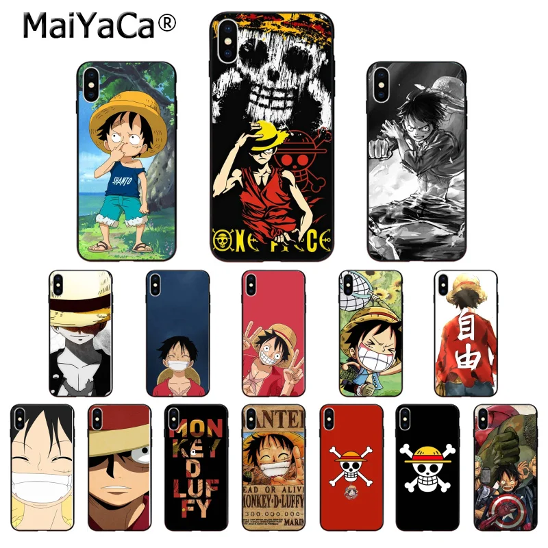 MaiYaCa Аниме One Piece Monkey D Luffy TPU мягкие Аксессуары для телефона чехол Apple iPhone 8 7 6 6S Plus X XS