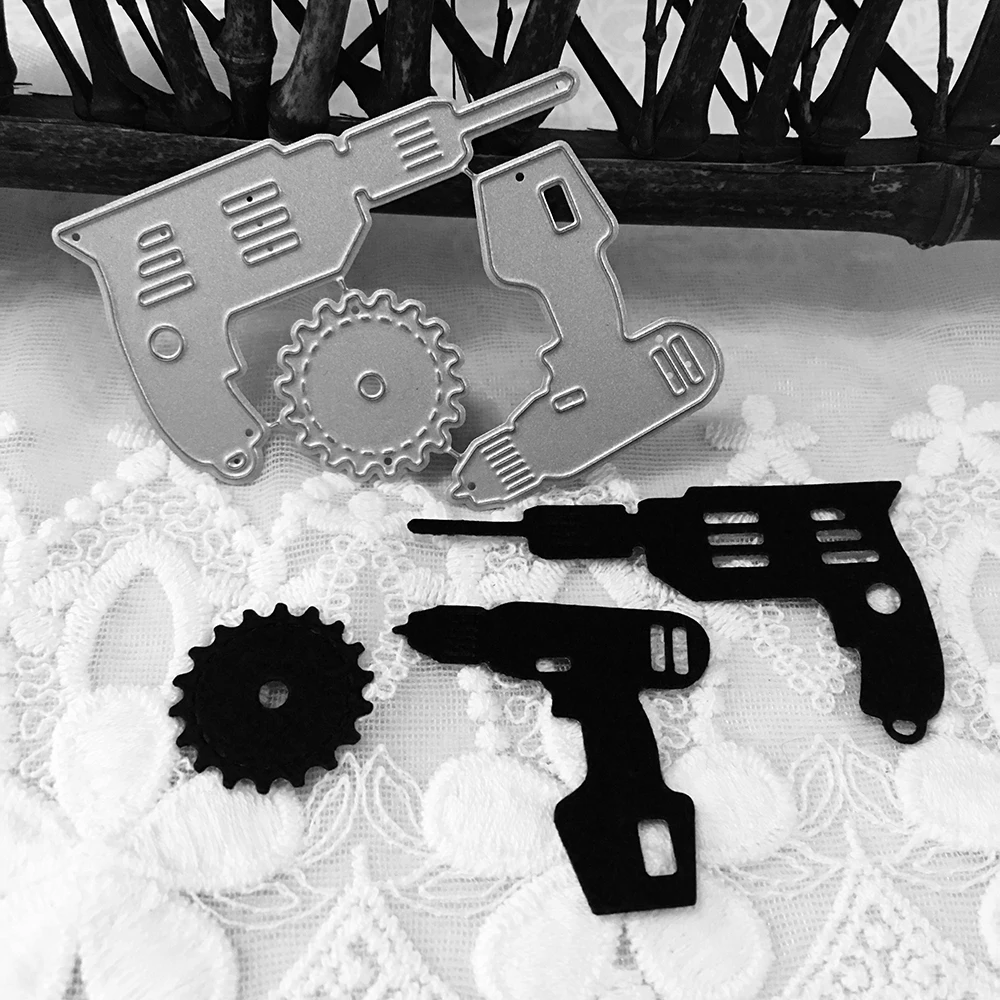 

Electric drill Set Frame Dies Metal Cutting Die dies DIY scrapbooking New Arrival Embossing Craft Die Background For Card Making
