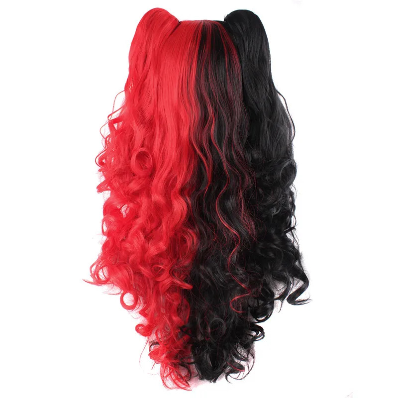 MapofBeauty длинные волнистые косплей парик два хвоста фиолетовый розовый Омбре волосы 12 видов цветов термостойкие парики для женщин синтетические волосы - Цвет: 4/27HL
