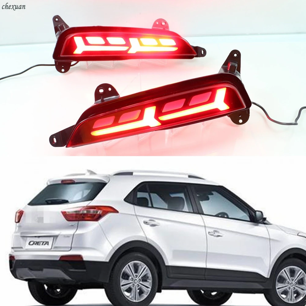 

CSCSNL 1 Set For Hyundai Creta ix25 2015 2016 2017 LED Rear Bumper Lights Brake Tail Light Turn Signal Warning Lamp Reflector
