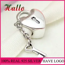 Подлинное Серебро 925 бусины-брелоки в форме сердца для женщин браслет подходящие амулеты Серебро 925 Оригинальное ювелирное изделие из драгоценных камней цена