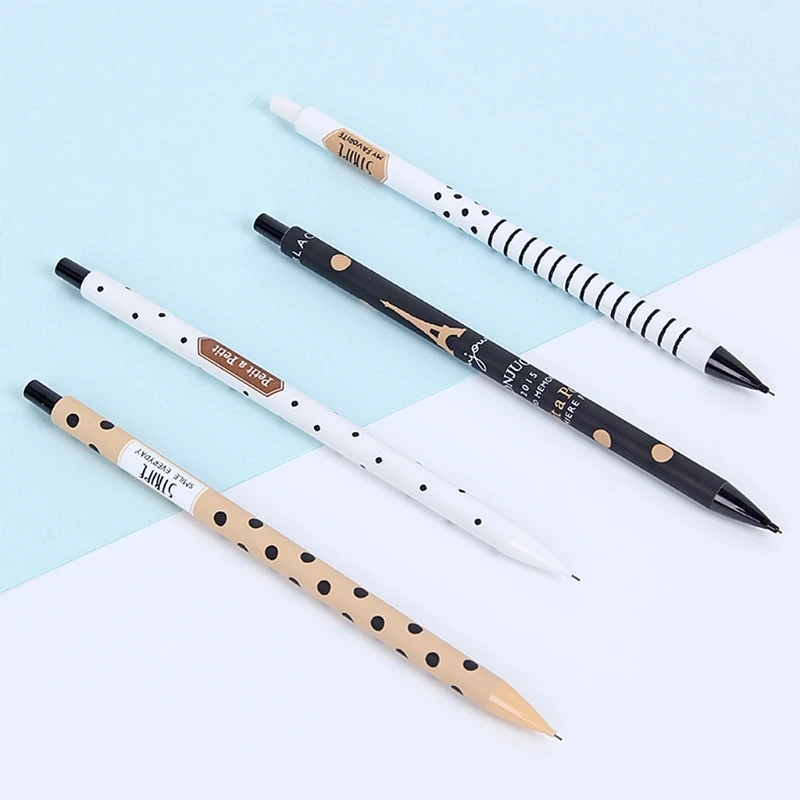

0.5mm Cute Plastic Mechanical Pencil Lovely Dots Tower Automatic Pen Stationery