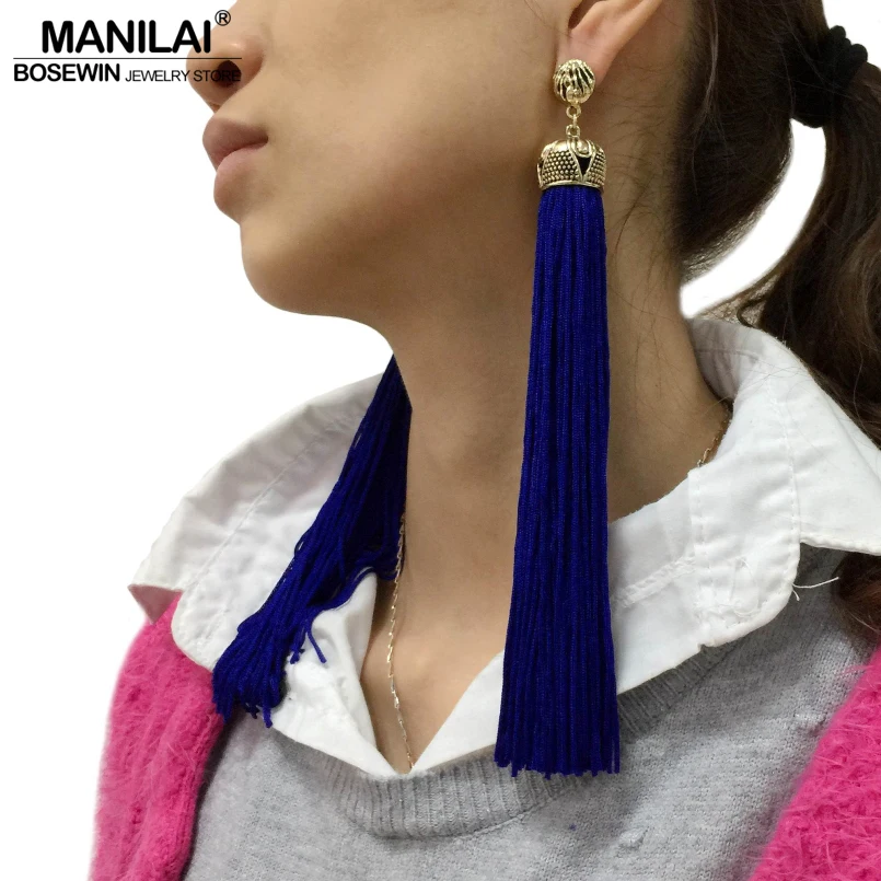 Винтажные серьги подвески для женщин 4 цвета|long tassel earrings|tassel earringsethnic earrings |