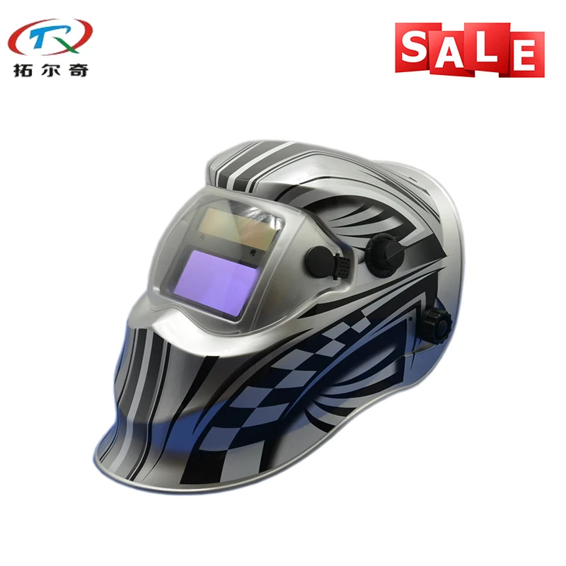 Long life Cool Batman White Welding Mask Chameleon Auto Darkening Full