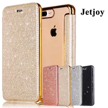 Jetjoy 3D Блестящий чехол-кошелек для iPhone X 8 Plus, силиконовый чехол, гибридный блестящий кожаный чехол, противоударный чехол для телефона s
