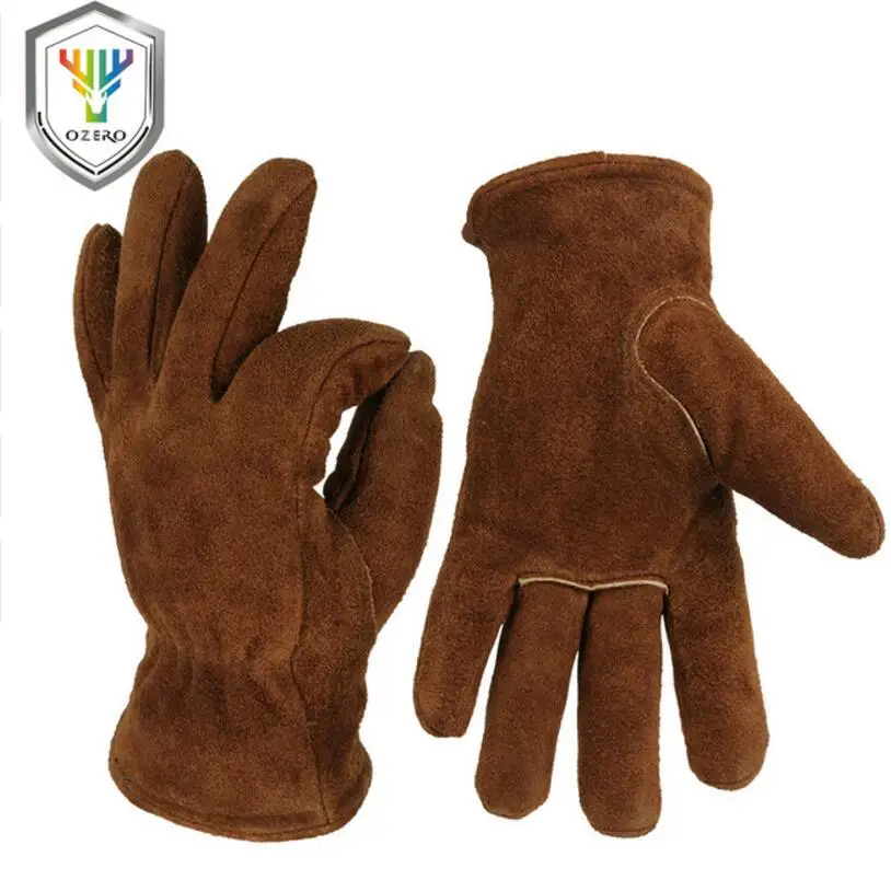 

Work Gloves Cowhide Leather Men Working Welding Gloves Safety Protective Garden Sports MOTO Wear-resisting Gloves 2008