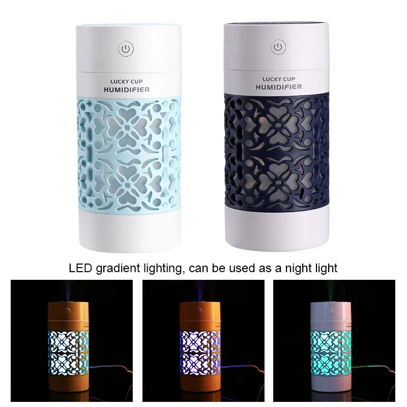 

USB Fans LED Humidifier USB Aroma Aroma Diffuser Creative Ultrasonic Humidifier Air Purifier Fashion Air Fresher Dorpshipping