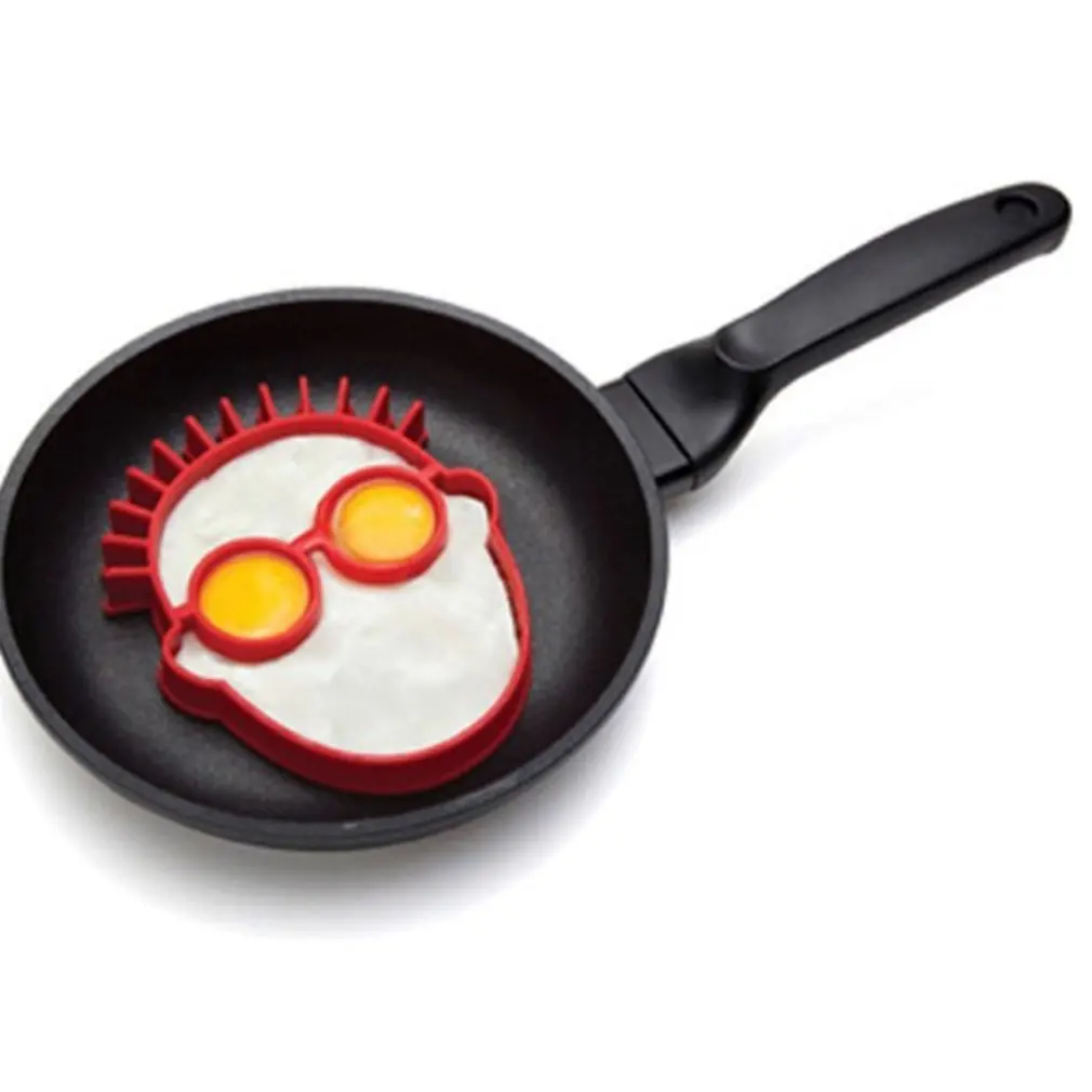 

Silicone Fried Egg Mold Breakfast 3D Pancake Ring Kitchen Cooking Tools Kitchen Gadgets Kid Gift Head Omelette Clown Face Diy