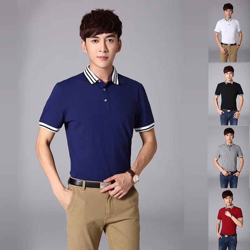 Fashion Mens Polo Shirts New Brand Cotton Men Leisure Short Sleeve Mens ...