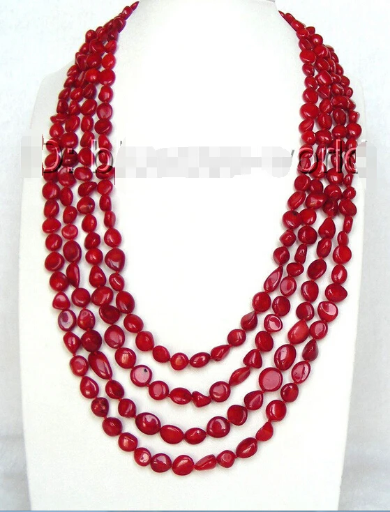 

Free shipping@@@@@ Please view our other items on ebay! AMAZING 100" RED baroque natural coral nec