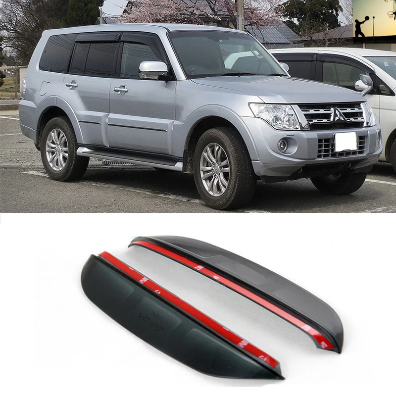 

FOR Mitsubishi PAJERO V73 From 1999-2006 Carbon rearview mirror rain eyebrow Rainproof Flexible Blade Protector Car Styling