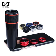 4 в 1 комплект объективов для камеры 12X телеобъектив широкоугольный и макро объектив рыбий глаз для iPhone 6 Plus 6s samsung Note4 5 S6 S6 edge plus