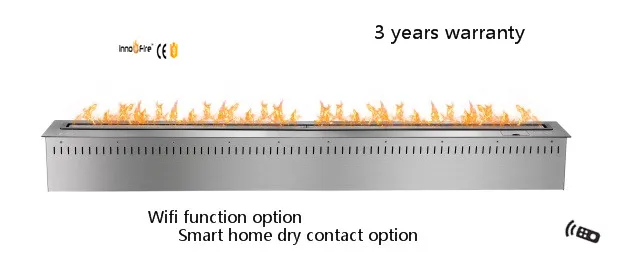 60 дюймов Deluxe крытый удаленного Управление биоэтанола черный или серебристый smart Елец камин