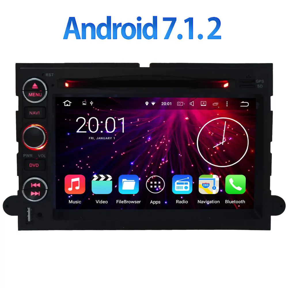 Android 7 1 2 Quad Core 2GB RAM BT Car DVD Multimedia player 4G LTE WIFI
