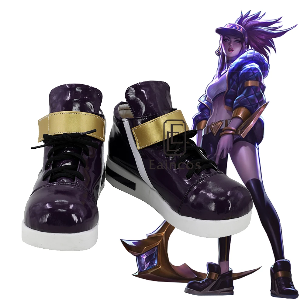 Обувь для костюмированной вечеринки LOL KDA Akali Женская обувь на заказ Цвет черный