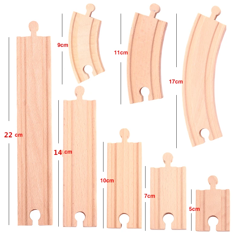 Деревянный трек набор железная дорога игрушка деревянный поезд трек аксессуары-расширение деревянная дорожка собранные развивающие игрушки дропшиппинг