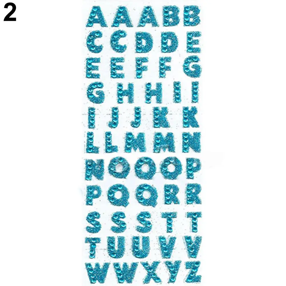 

Glitter Acrylic Alphabet Letter Sticker Adhesive A-Z Words Car Phone DIY Decor