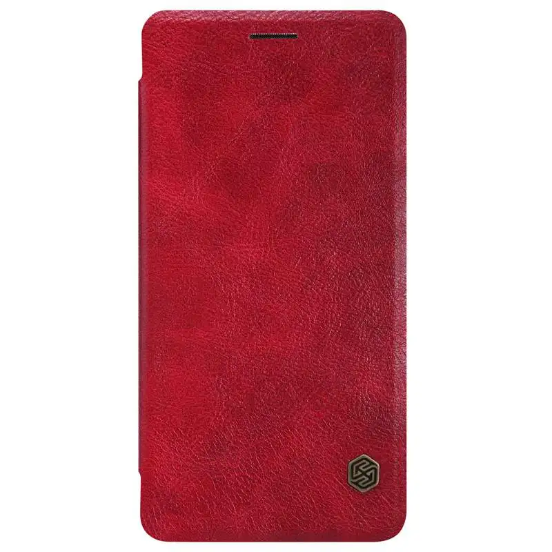 Кожаный чехол для OnePlus 3, чехол NILLKIN Qin, Классическая откидная крышка для OnePlus 3 - Цвет: Red