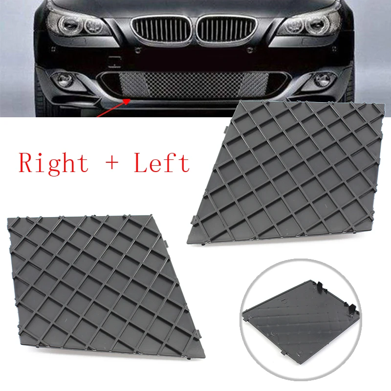 M Sport Bumper Cover Grille Plastic 2pcs Front Mesh Grill Trim For BMW E60 E61 51117897184