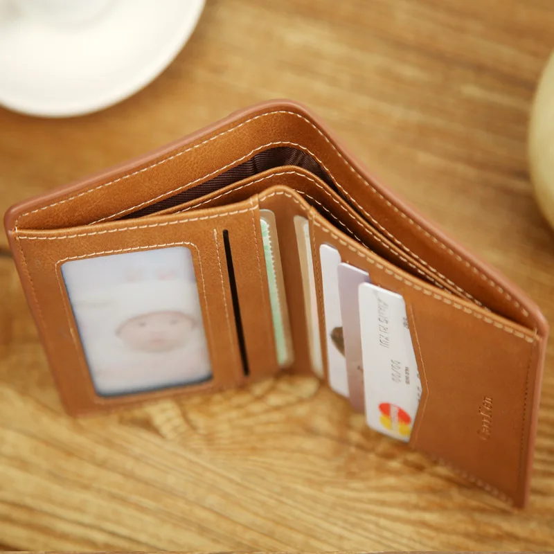عالية الجودة لينة محفظة جلدية رجالي خمر نمط الرجال محافظ محفظة أنيقة الذكور الائتمان حامل بطاقة الرجال محافظ عملة جيب