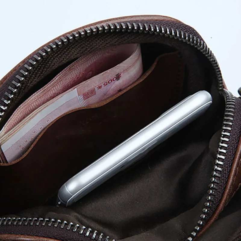 US $37.84 Aetoo Mens Leather Oblique Cross Baotou Layer Cowhide Mini Bag Packets Shoulder Bag Mobile Phone Bag Japanese Small Bag