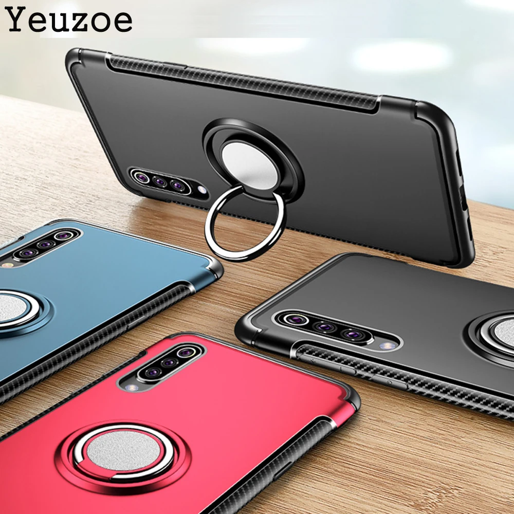 Чехол Yeuzoe для Xiaomi Mi 9 противоударный металлический кольцевой держатель
