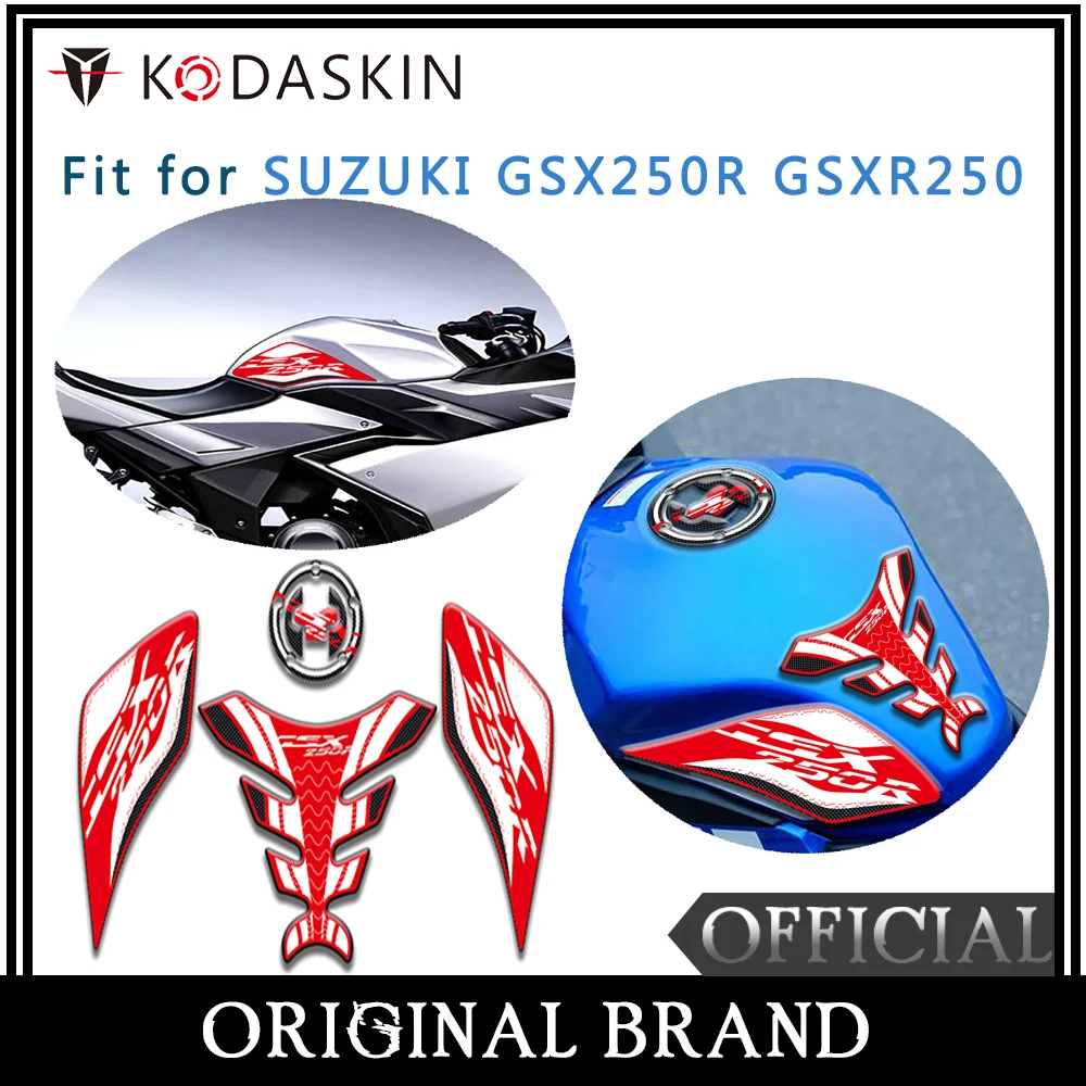 

KODASKIN Fuel Tank Cap Sticker Fish Sticker Sticker Fit For SUZUKI GSX250R GSXR250 (Red)