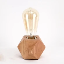 E27 настольная лампа в скандинавском стиле, прикроватная лампа из дерева, арт-деко, настольная лампа для спальни, гостиной, столовой, кафе-бара с кнопочным переключателем