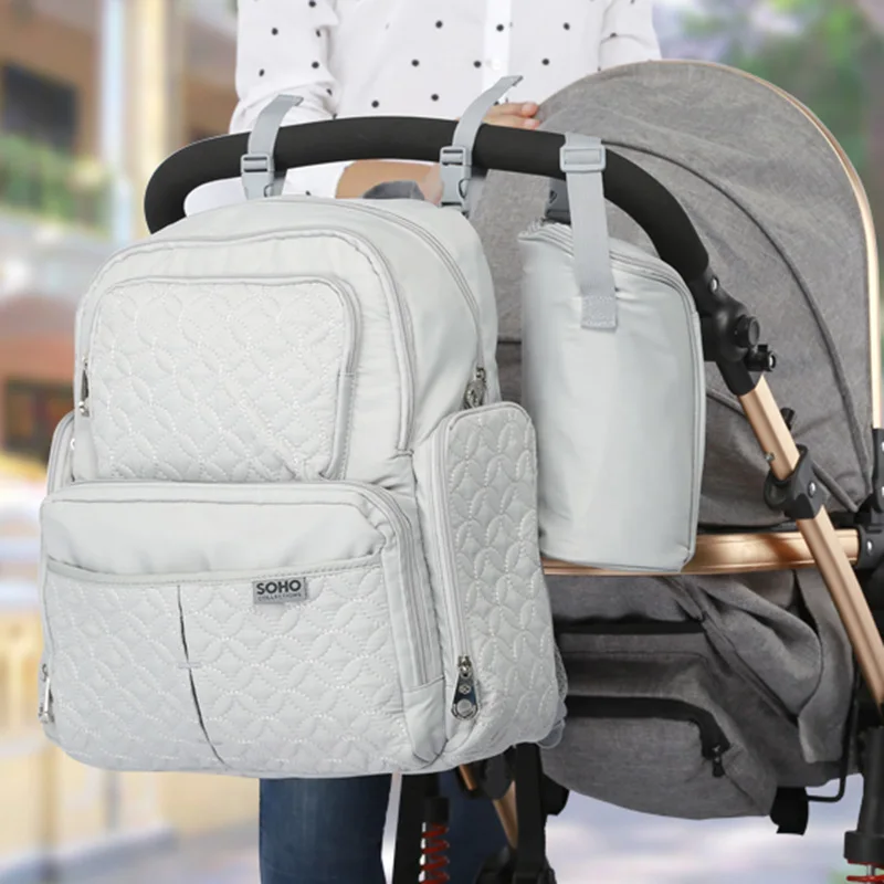 5 Pcs Baby Diaper Bag Large Capacity Baby Care Nappy Bags Multifunction Stroller Hang Tote Mummy Nylon Backpack Mochila BB6029 (2)