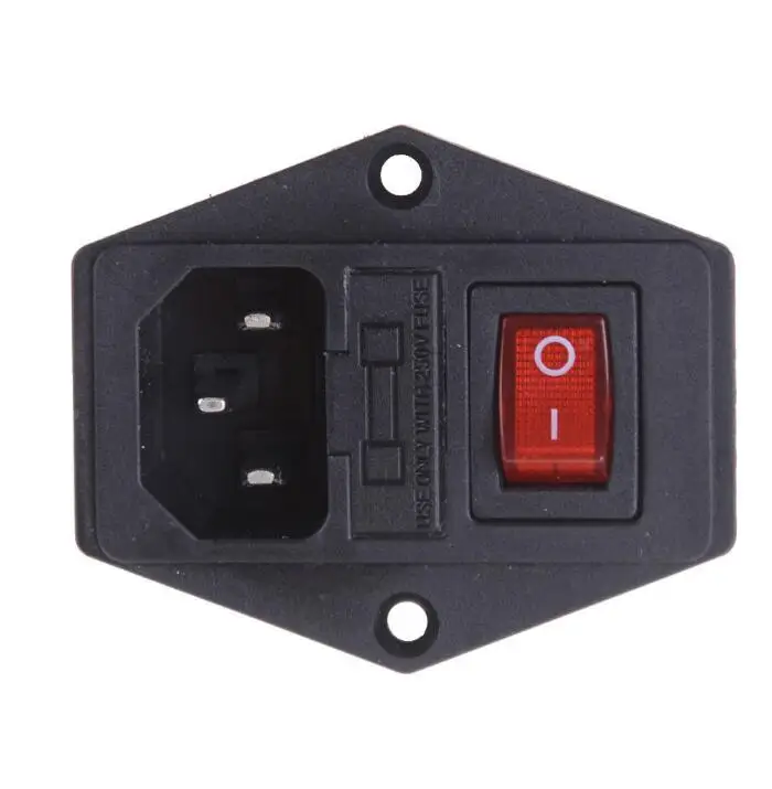 Для детей возрастом от 1 до pcsHot 10A 250 V входной разъем модуля выключатель с плавким предохранителем мужской Мощность 3 контактный разъем IEC320 C14 - Цвет: Красный