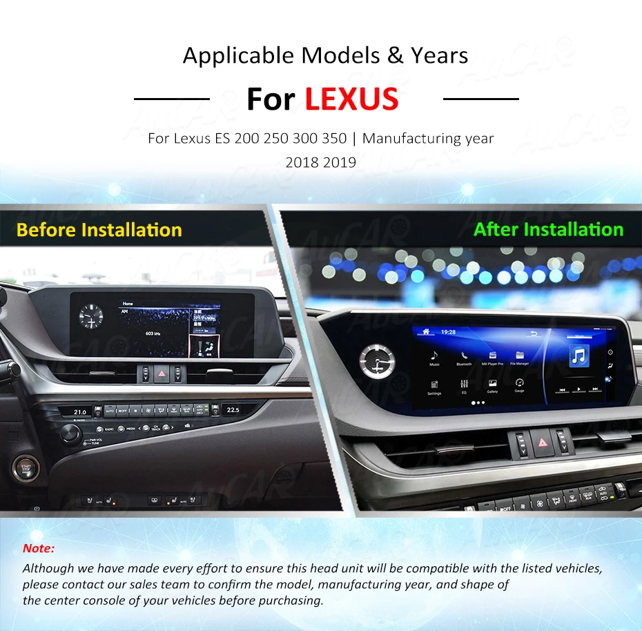 AuCAR Android 12,3 автомобильный Радио для Lexus ES 200 250 300 350 gps dvd-плеер мультимедиа сенсорного экрана стерео аудио ips BT