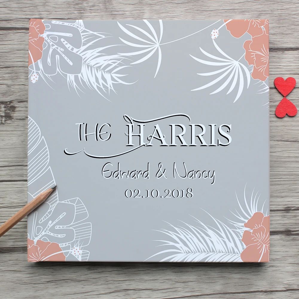 Unique Custom White Wedding Guest Book Padded Hardcover Unique Custom White Wedding Guest Book Padded Hardcover