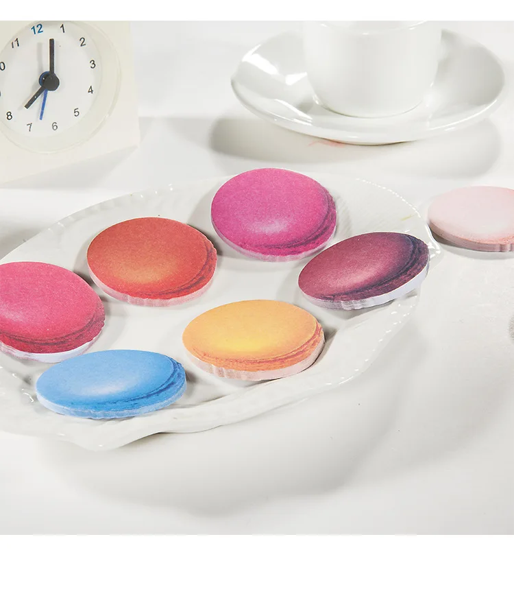 Реалистичные macarons десерт Блокноты Дневник наклейки N раз почтовое отделение обучения липкие наклейки канцелярские принадлежности