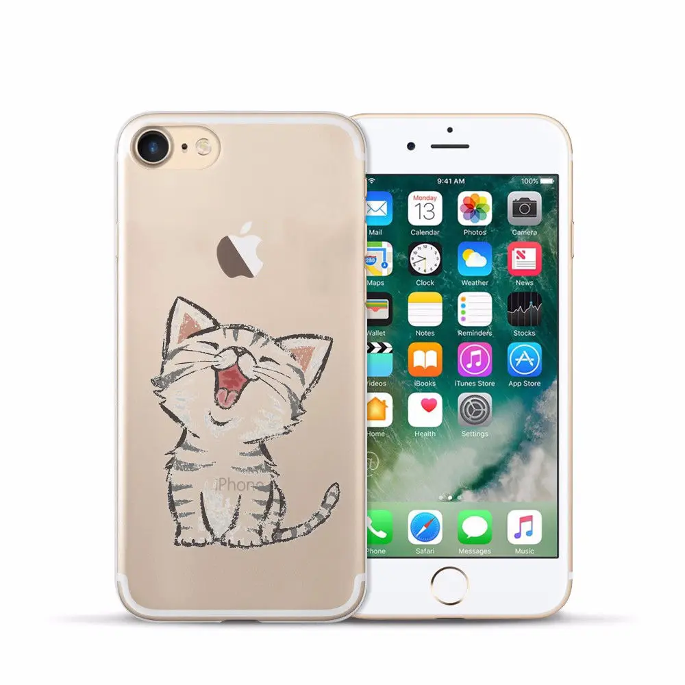 Arvin Plain Case FOR Iphone 7 5 5S 6sPlus X XS Max XR Painting Silicon Cover FOR Iphone 6s Soft Clear Protective TPU Back Cover (9)