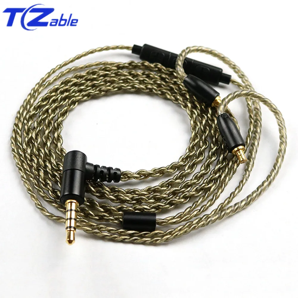 With Microphone 3 5mm Hifi Headphone Cable For MMCX se215 se315 se425 se535 se846 DIY Headset Cable Earphone Maintenance Wire
