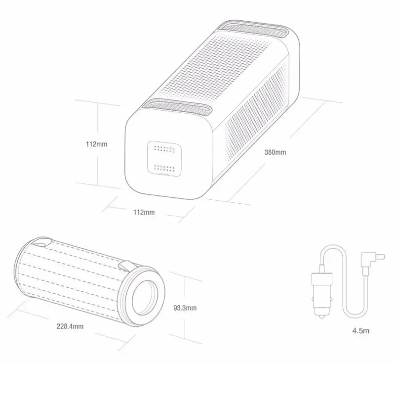 xiaomi автомобильный очиститель воздуха для очистки воздуха автомобиля, в дополнение к формальдегиду дымка очистители умный дом