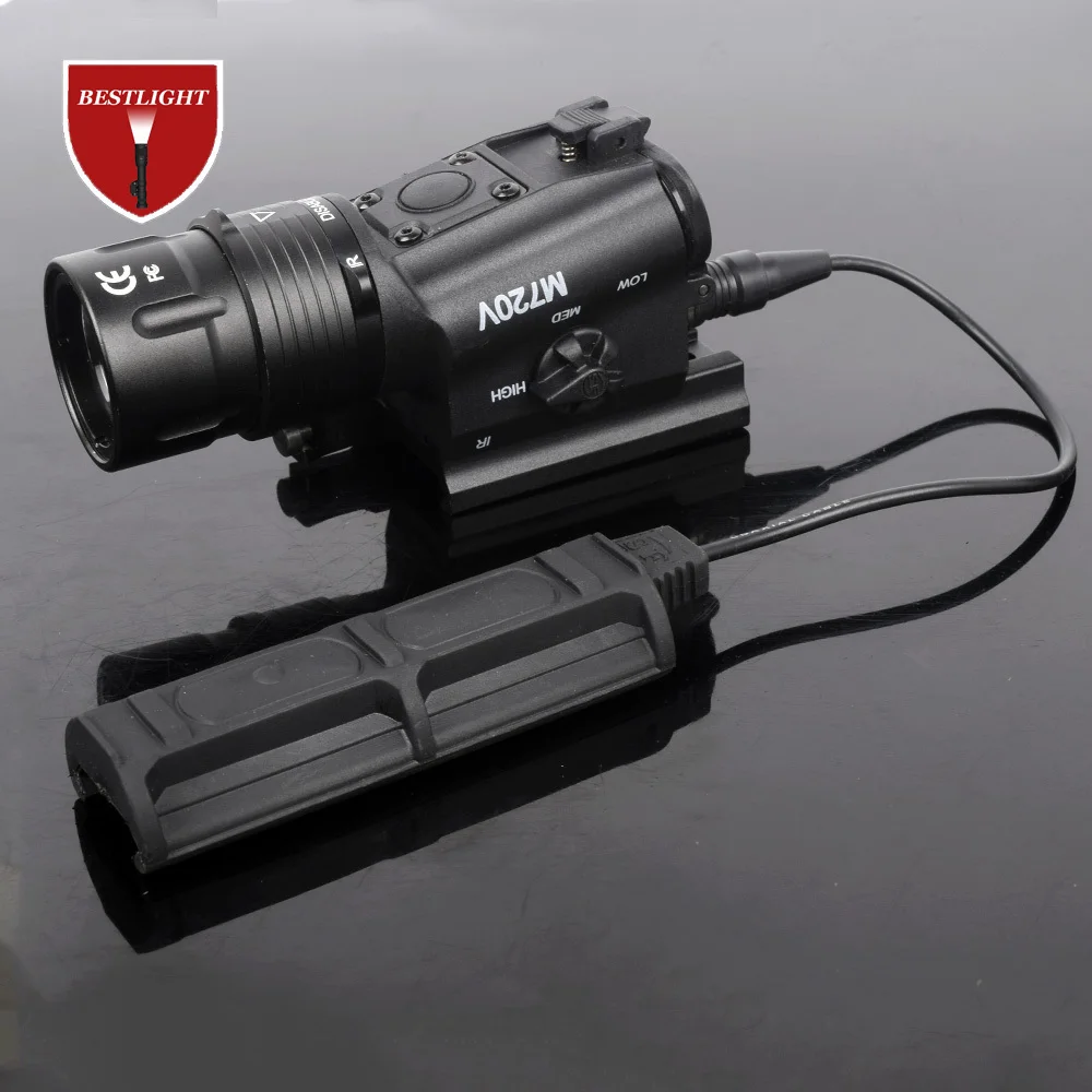 

Tactical M720V LED Flashlight Momentary / Constant / Strobe CREE R5 400 Lumen Airsoft Gun Flashlight 2 Color For Hunting