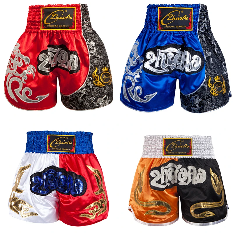 

Boxing Men's Kids MMA Fight Shorts Boys Muay Thai Kickboxing Sanda Pants Women Sportswear Children Grappling Fitness Trunks