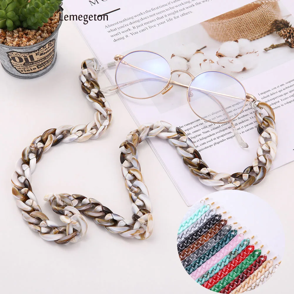 

Lemegeton Fashion Eyewear Accessories Glasses Cord Sunglasses Chain Strap Acrylic Reading Glasses Rope Hanging Neck cordon gafas