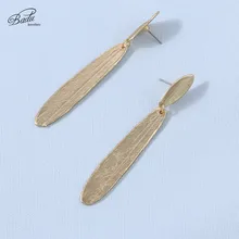 Badu длинные серебряные серьги-гвоздики для женщин медный светильник не содержит никель и свинец металлические серьги Модные ювелирные изделия простой стиль